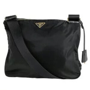 Prada Plate Shoulder Bag Nero Black